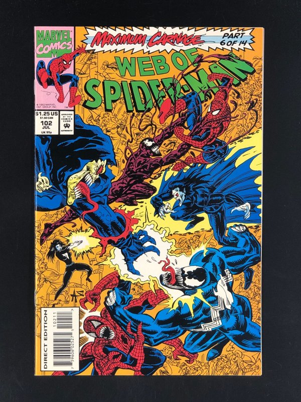 Web of Spider-Man #102 (1993) NM Maximum Carnage Pt 6 Of 14