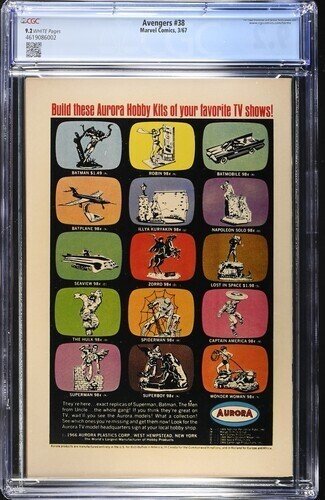 Avengers #38 1967 Marvel Comics CGC 9.2 White Pages