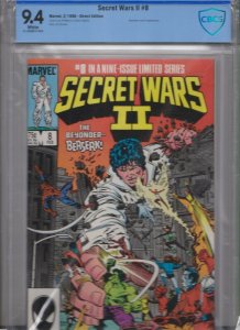 SECRET WARS ll  8 CBCS 9.4 WHITE MARVEL 2/1985 / DIRECT EDITION / BEYONDER CVR