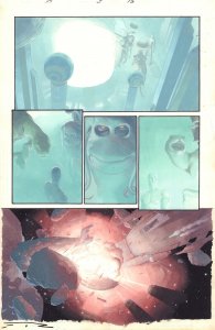 Silver Surfer: Requiem #3 p.15 - Surfer & Weird Aliens - 2007 art by Esad Ribic