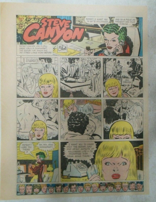 (18) Steve Canyon Sundays by Milton Caniff from 1973 Tabloids = 11 x 15 Inches