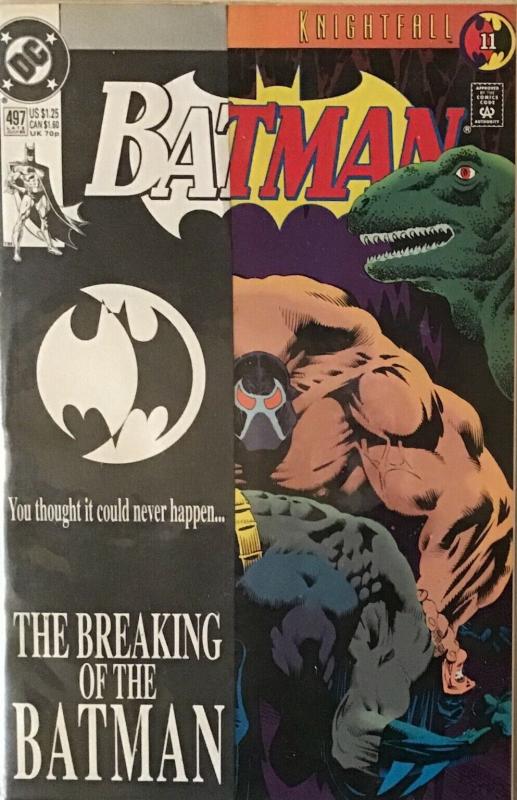 BATMAN DC 7 KNIGHTQUEST ISSUES #492-495 497-500 NM 1 KNIGHTFALL#503  8 BOOK LOT