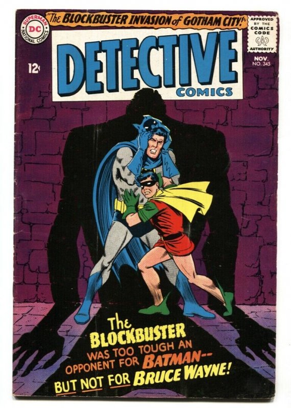 DETECTIVE COMICS #345 1965 1st Blockbuster-BATMAN AND ROBIN fn 