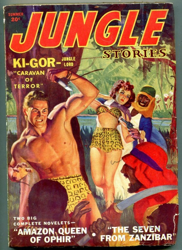 Jungle Stories Pulp Summer 1943- Ki-Gor Caravan of Terror VG+