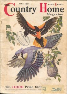 Country Home 6/1937-Crowell-bird cover by Jack Murray-pulp fiction-VG