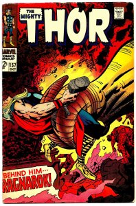 THOR #156 & #157 (Sept/Oct 1968) 5.5 FN-  JACK KIRBY!  THOR battles MANGOG!!