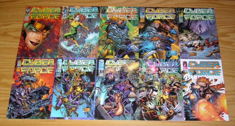 Cyberforce #0 & 1-4 VF/NM complete series + vol. 2 #1-35 +annual 1-2 + (11) more