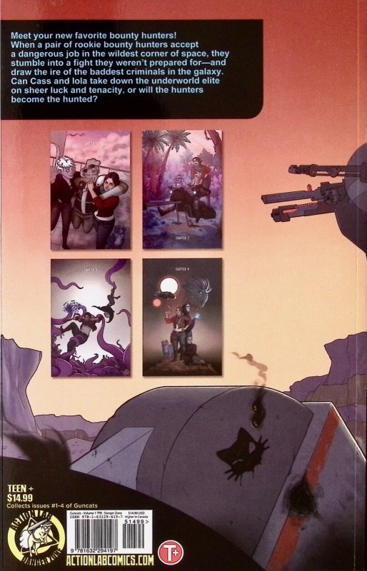 GUNCATS Comic TPB Graphic Novel — Sci Fi Space Bounty Hunters — 2019 Action Lab