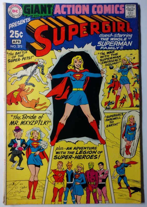 Action Comics #373 (6.0, 1969) Super-Girl Giant Sized Issue 