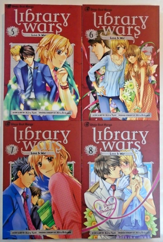 Library Wars Books #1-8, 10-15 (Viz, Shojo Beat)