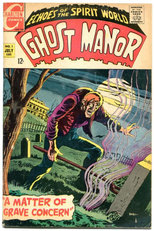 GHOST MANOR #1, VG+, Grave concern, Horror, 1968, more Charlton in store