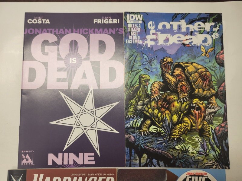 4 IDW Comics #18 Harbinger #8 Five Weapons #1 Other Dead #9 God Is Dead 14 TJ26