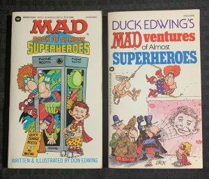 1982/90 MAD Almost Superheroes LOT 1st Print Paperback - Nick Meglin Collection