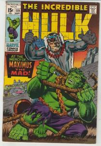 Incredible Hulk #119 strict FN/VF+ 7.5 High-Grade    Appearance - The Inhumans