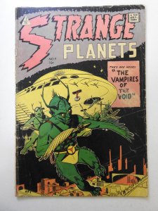 Strange Planets #9 GD Cond Moisture damage, Cover detached at top staple, ink fc