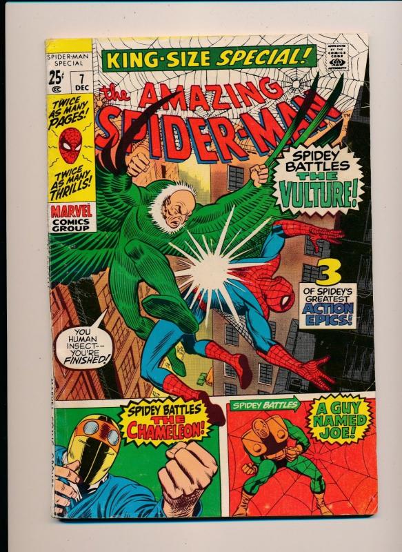 Marvel Comics 1970 SPIDER-MAN battles Vulture #7 VERY GOOD/FINE (HX726)