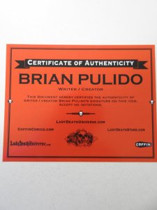 Lady Death Devotions #1 LadyDeathUniverse.com Edition NM Cond! Signed W/ COA!