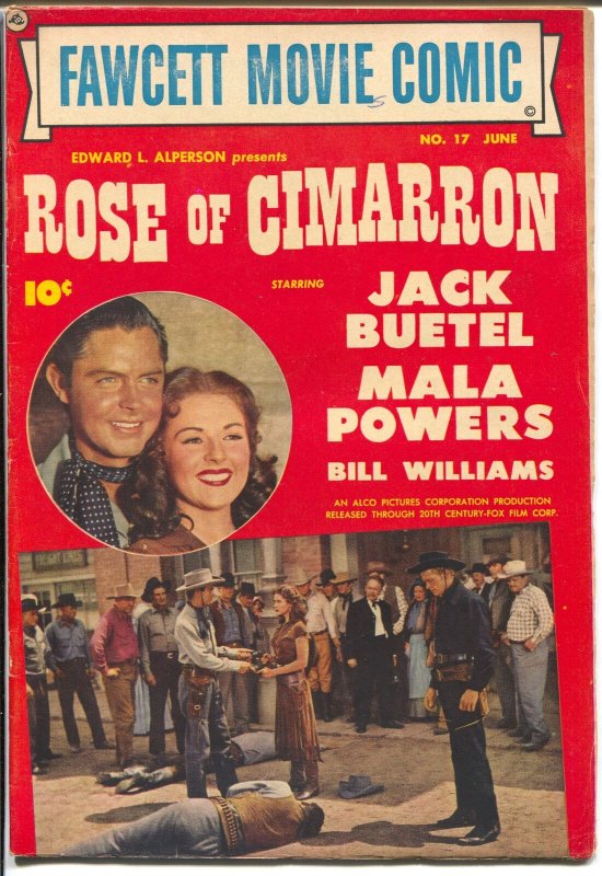 Fawcett Movie Comics-1952-Fawcett-Rose of Cimarron-Jack Buetel-Mala Powers-FN