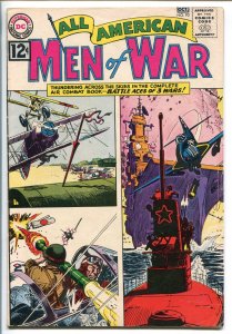 ALL-AMERICAN MEN OF WAR #93-1962-DC-SILVER AGE-BATTLE ACES OF 3 WARS-fn