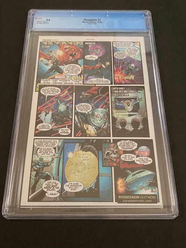 Champions Outlawed #1 CGC 9.8 1:25 Ferry Variant Cover!! Marvel 2020 Ships Fast