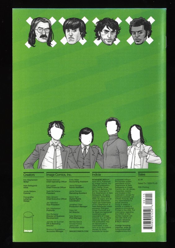 Nowhere Men #1 NM+ 9.6