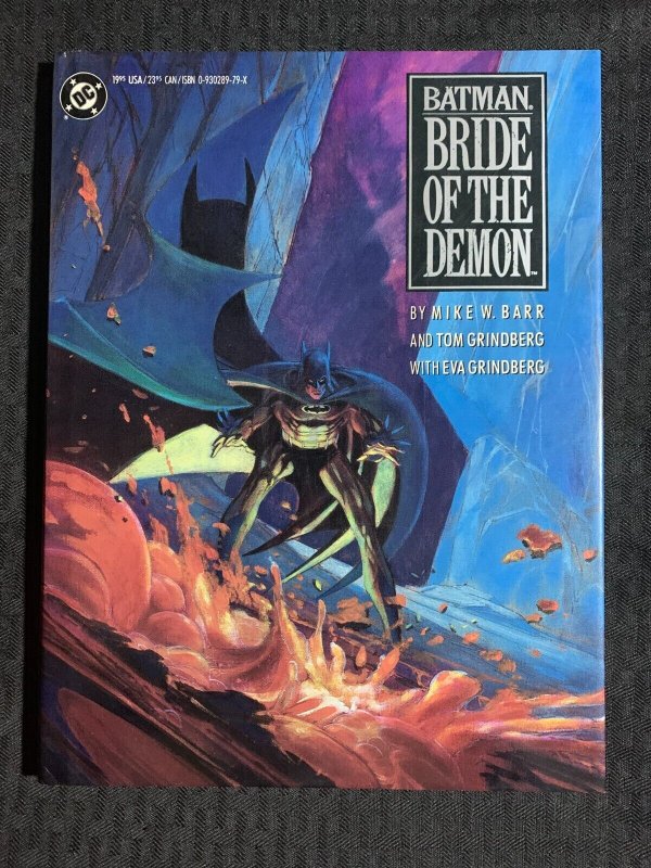 1990 BATMAN BRIDE OF THE DEMON by Tom Grindberg HC/DJ FVF/FN 1st DC Comics