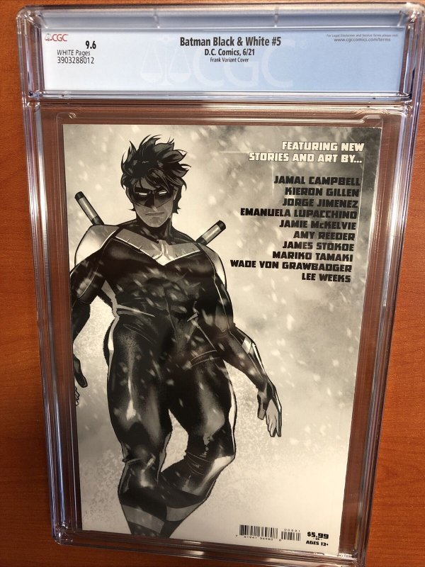 Batman Black & White #5 (2021) (CGC 9.6 WP) Frank Variant Cover