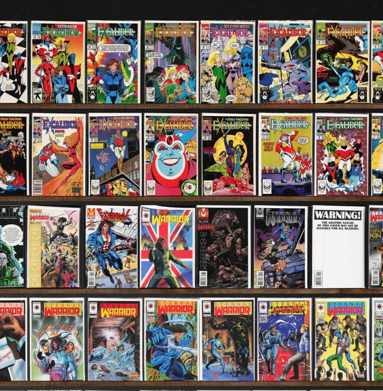 Huge Lot 150+ Comics with Excalibur, Eternal Warrior, Resurrection Man & More!