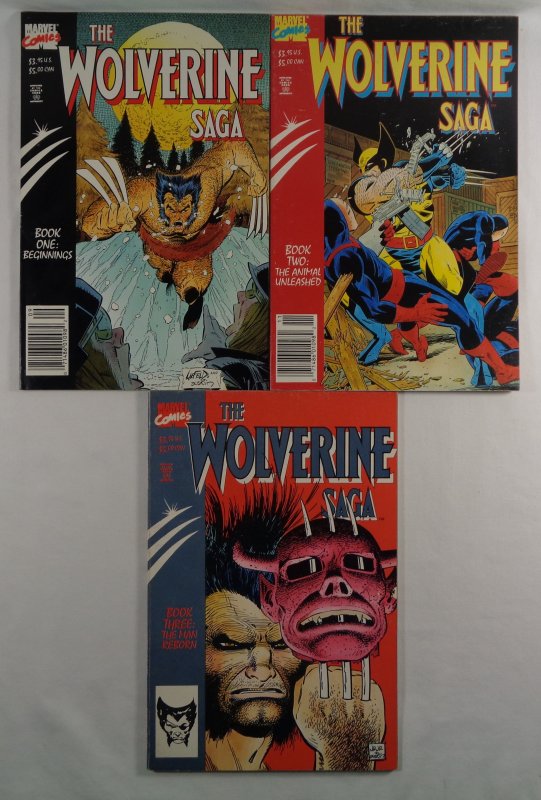 Wolverine Saga #1 2 3 Rob Liefeld Front/Back Cover Photos Marvel 1989