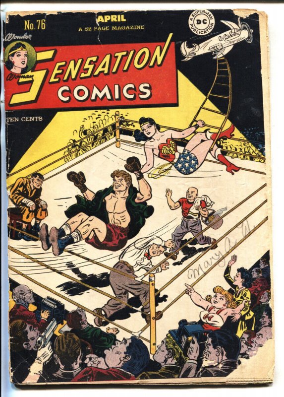 Sensation Comics #76 Wonder Woman 1948 DC Golden Age comic book