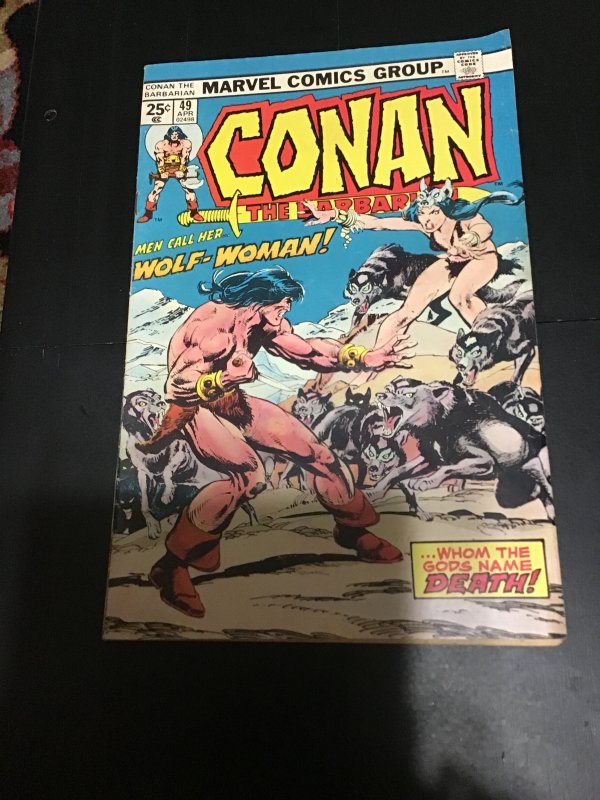 Conan the Barbarian #49 (1975) 1st Wolf Woman Bondage with rats,  page 1! VF wow