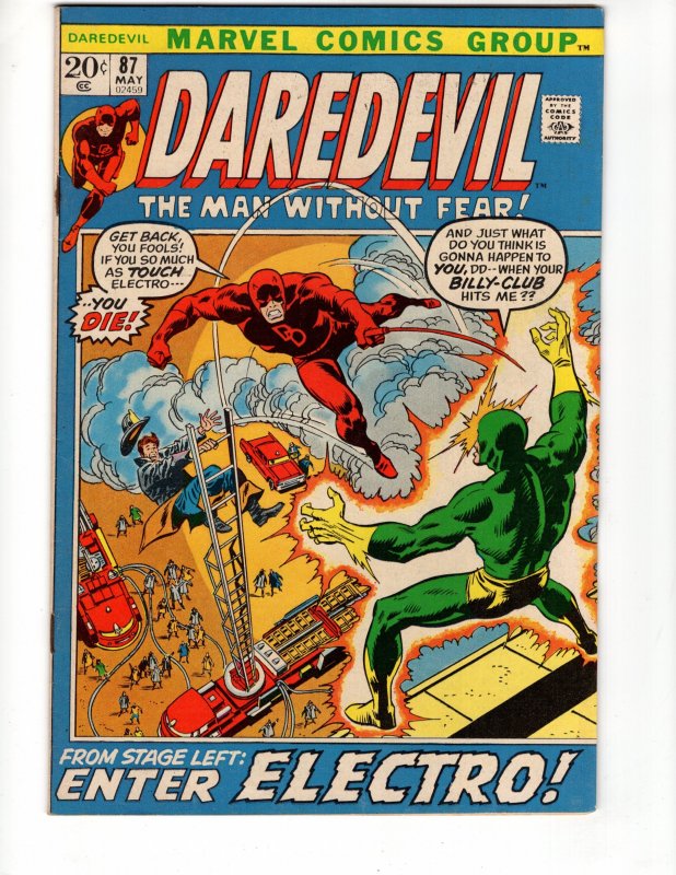 Daredevil #87 ENTER ELECTRO! Bronze Age Marvel Classic !!!