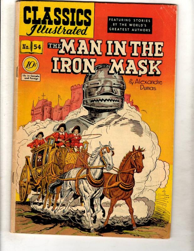 Classics Illustrated #54 HRN 55 VG/FN Gilberton Comic Book Man In Iron Mask JL26