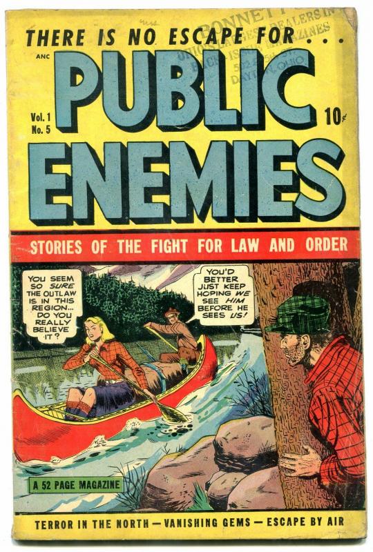 Public Enemies #5 1948- Golden Age Crime comic- RCMP- VG