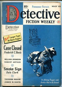 Detective Fiction Weekly Pulp May 10 1941- Electric Chair cover- VG