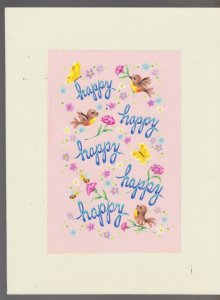 MOTHERS DAY Happy Birds with Flowers 8x10.5 Greeting Card Art #MD7529