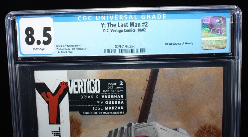 Y: The Last Man #2 CGC (8.5) 1st Appearance of Waverly - 2002