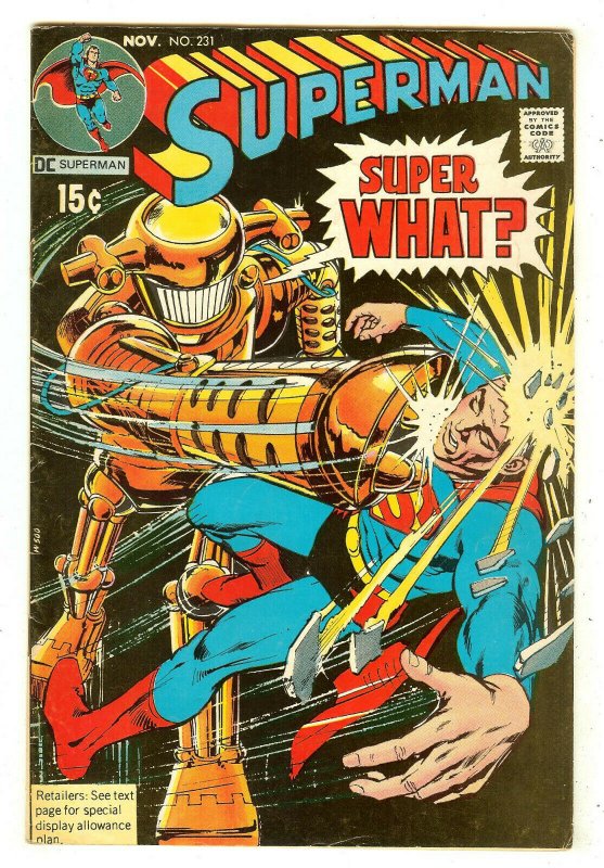 Superman 231   Neal Adams cover