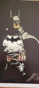 BATMAN: Dark Knight - Artist Commissioned / Signed Art Print 8.×10.5 DC Comics
