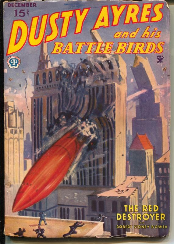 Dusty Ayres and His Battle Birds 12/1934-fantasy air war pulp hero-VG