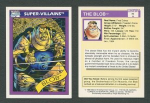 1990 Marvel Comics Card  #71 (Blob) / NM+