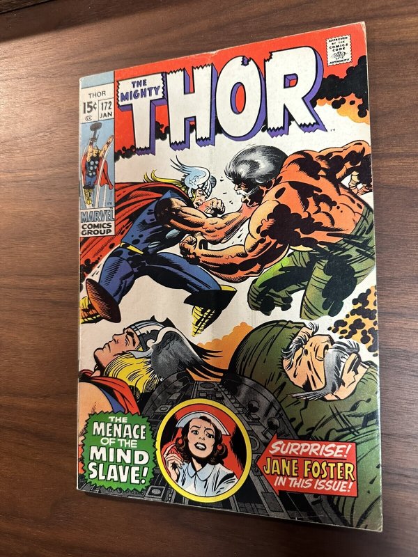 Thor #172 FN- “The Immortal and the Mind-Slave! (Marvel 1970)