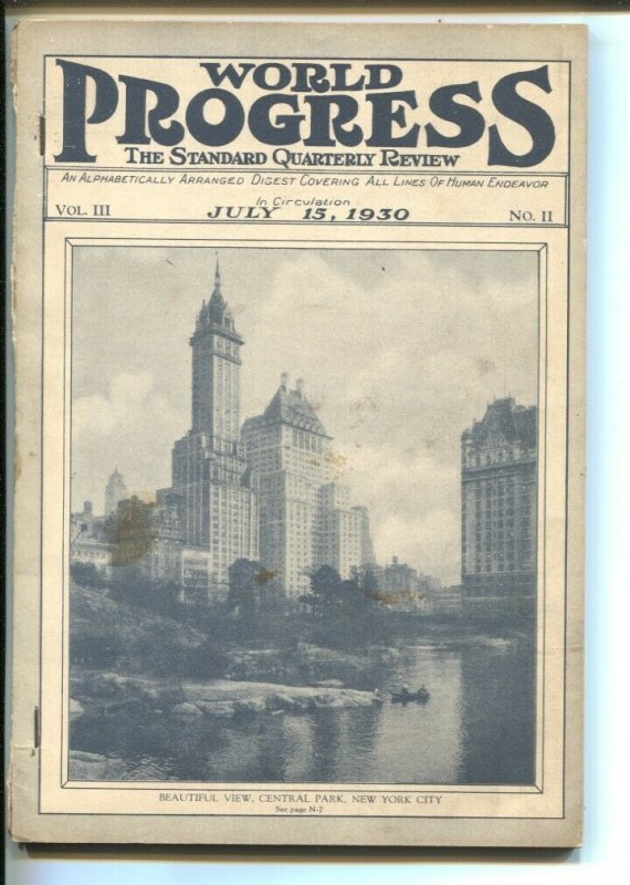 World Progress 7/15/1930-Covers All Lines Of Human Endeavor-aviation-Central ...