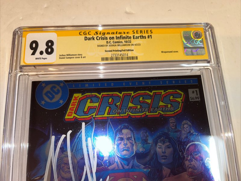 Dark Crisis On Infinite Earth (2022) # 1 (CGC SS 9.8) Signed J. Williamson •1:25