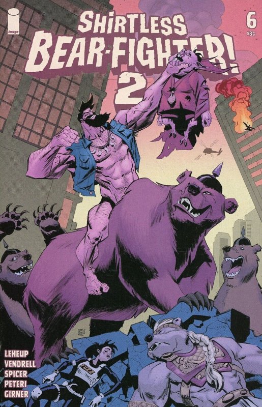 Shirtless Bear-Fighter 2 #6 Cover B Green Cover Image Comics 2023 EB77