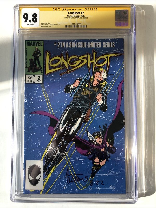 Longshot (1985) #2 (CGC SS 9.8 WP) Signed By Arthur Adams ! Direct Edition