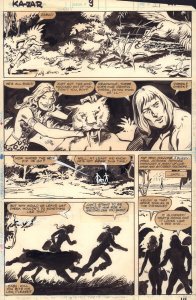 Ka-Zar the Savage #9 p.21 Shanna the She-Devil & Zabu '82 art by Brent Anderson