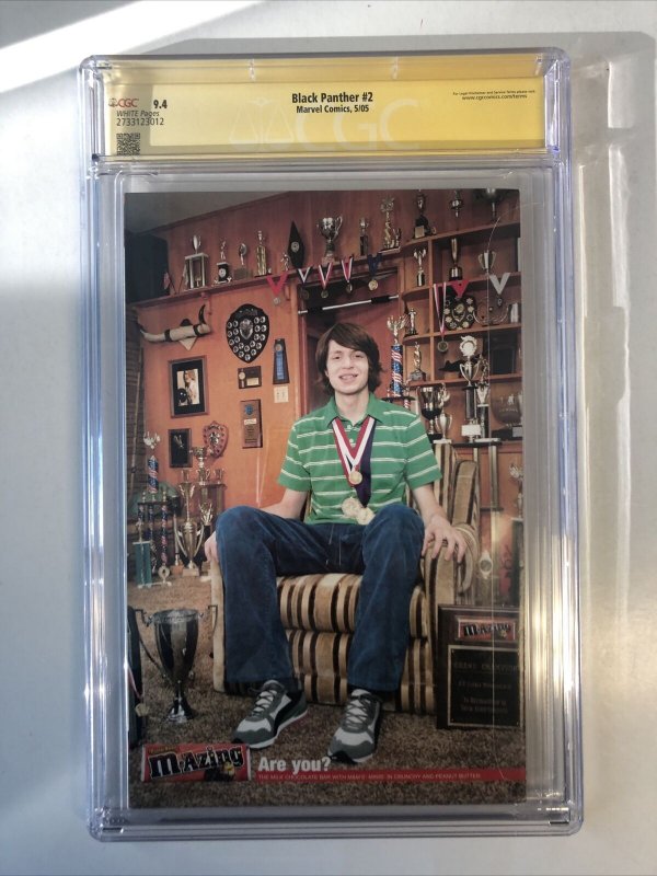 Black Panther (2005) #2 (CGC 9.4 SS WP) Signed & Sketch John Romita JR.