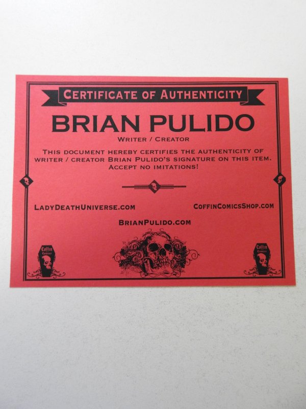 Lady Death Echoes #1 Barbarian Edition NM- Condition! Signed W/ COA!