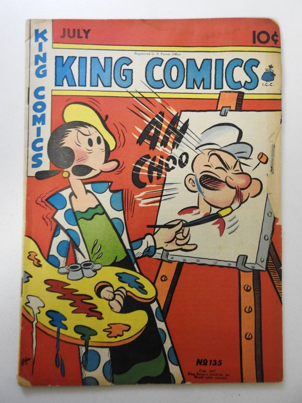 King Comics #135 (1947) VG- Condition moisture stain, ink bc